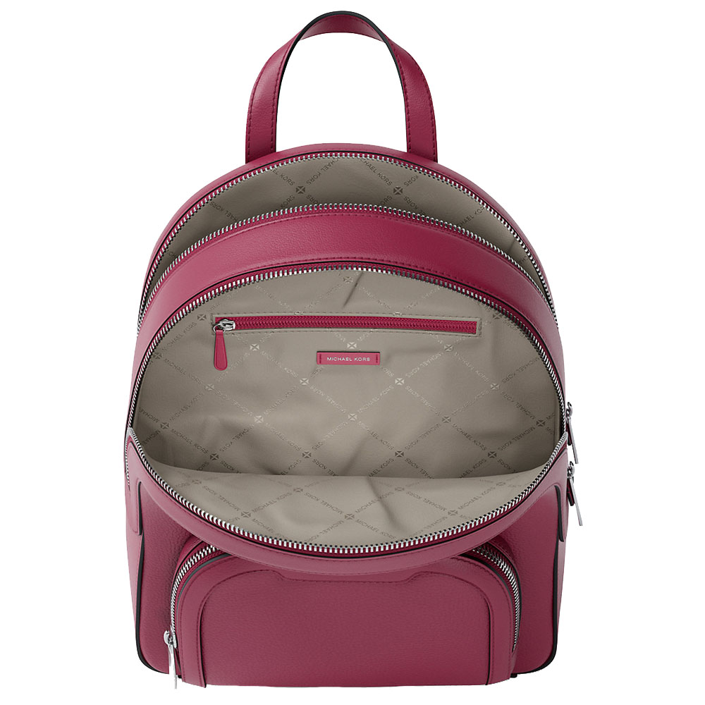 Michael Kors Jaycee Medium Pebbled Leather Backpack Dk Raspberry # 35S2S8TB2L