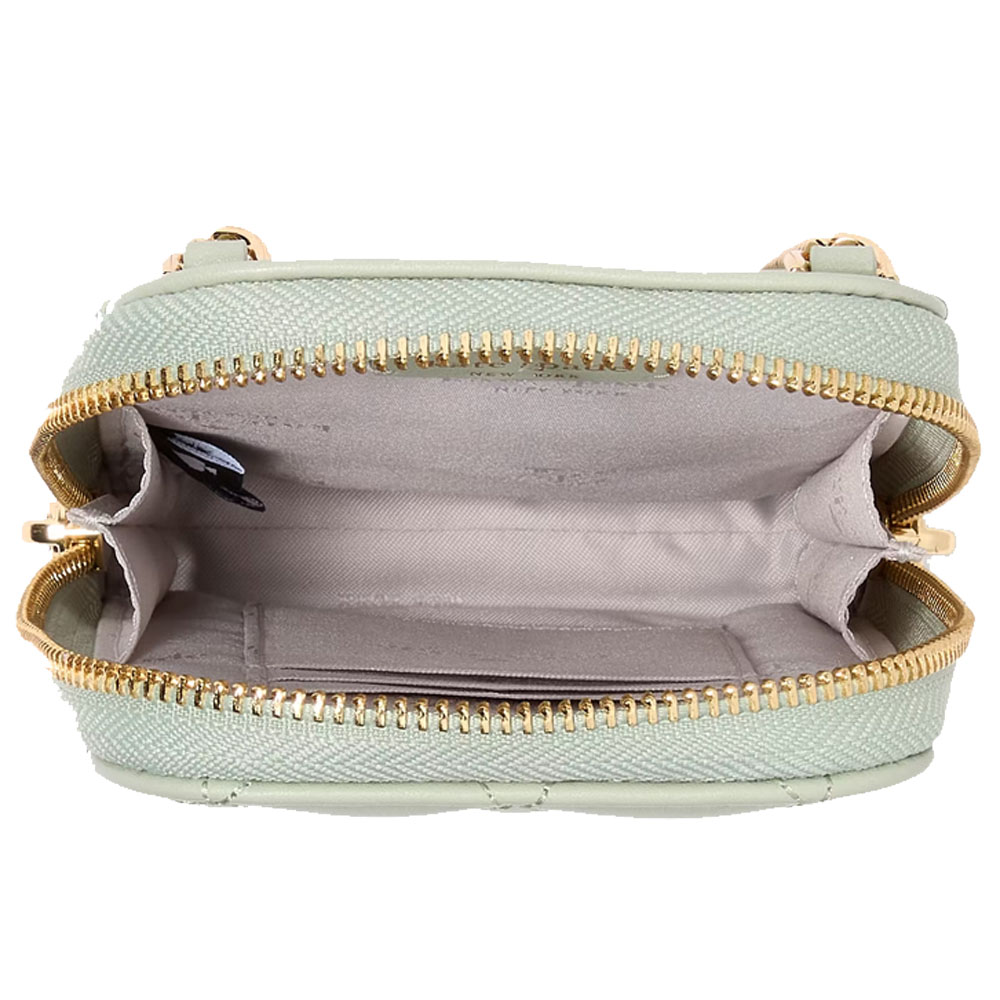 Kate Spade Carey Quilted Studded Phone Chain Crossbody Sage Bundle # KL818