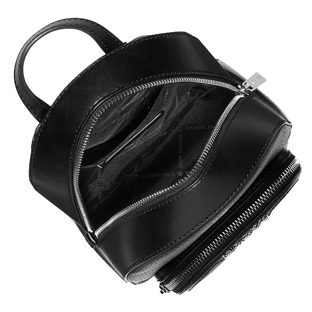 Michael Kors Jaycee Extra-Small Pebbled Leather Convertible Backpack Black # 35T2S8TB1L