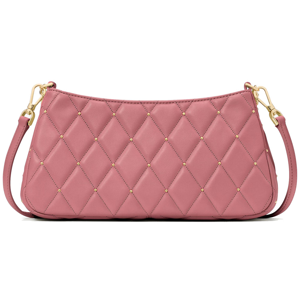Kate Spade Carey Quilted Studs Small Convertible Crossbody Pomegranate # KL886