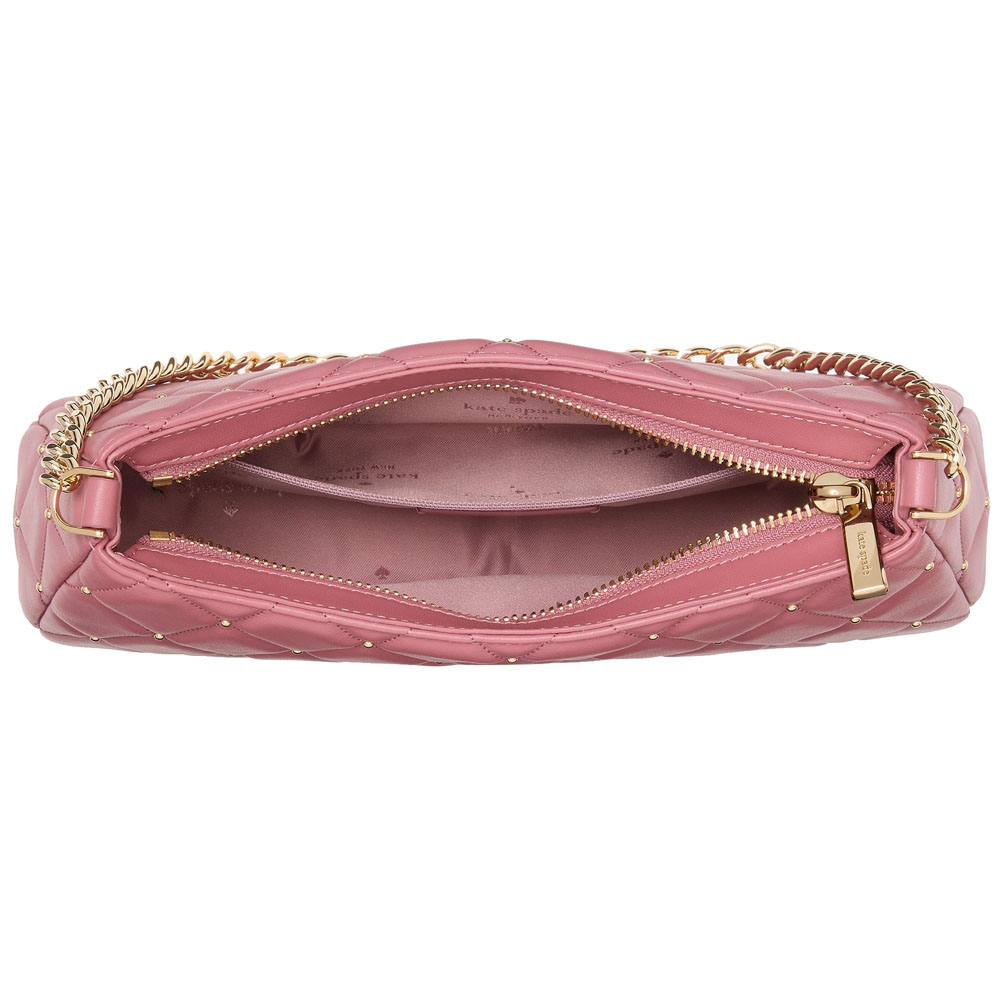 Kate Spade Carey Quilted Studs Small Convertible Crossbody Pomegranate # KL886