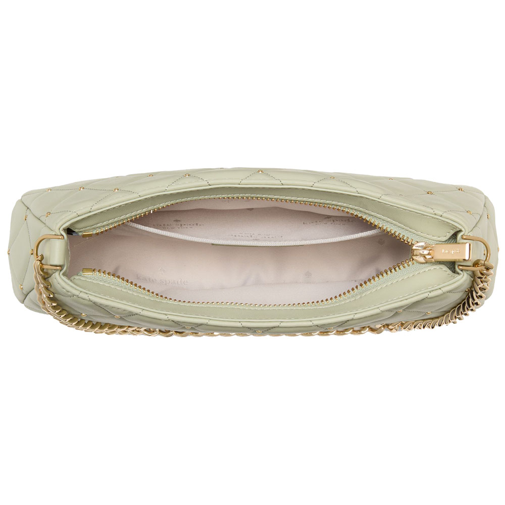 Kate Spade Carey Quilted Studs Small Convertible Crossbody Sage Bundle # KL886