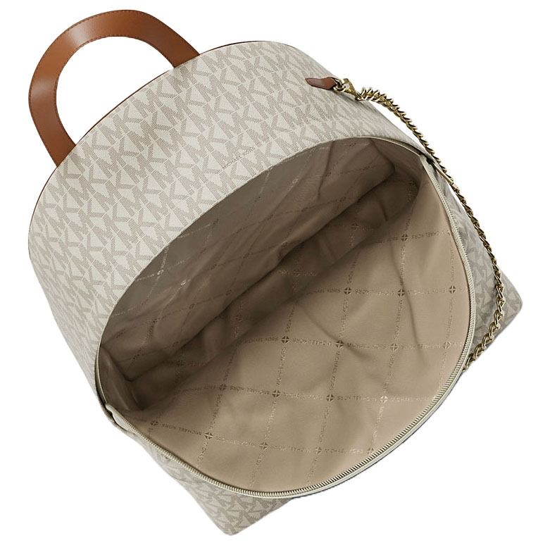 Michael Kors Slater Medium Signature Logo Backpack Lt Crm Multi # 35F5G04B2B
