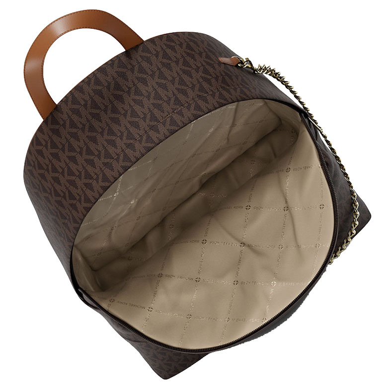Michael Kors Slater Medium Signature Logo Backpack Brown # 35F5G04B2B