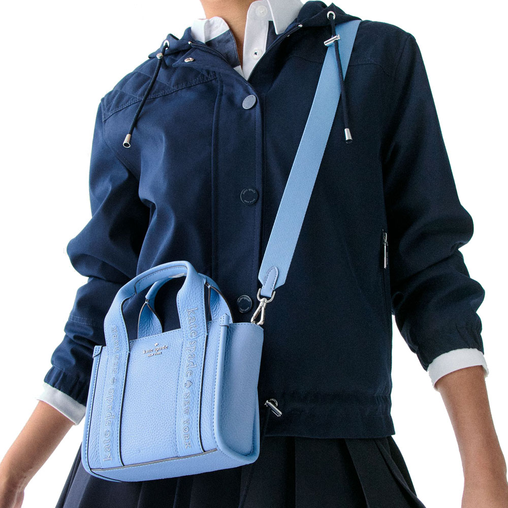Kate Spade Kip Leather Mini Tote Periwinkle Sky # KL936