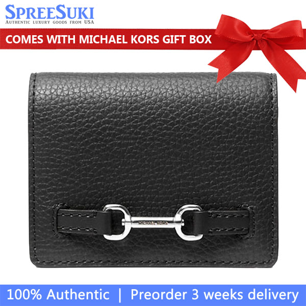 Michael Kors Carson Small Pebbled Leather Wallet Black # 35S5S2ZD5L