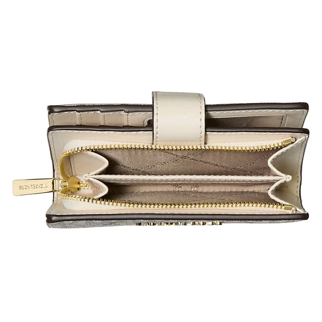 Michael Kors Jet Set Medium Printed Signature Logo Wallet Lt Crm Multi # 35F5GTVF6U