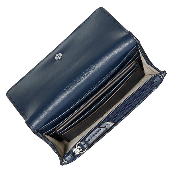 Michael Kors Jet Set Medium Signature Logo 2-In-1 Wallet Admiral # 35T5SJ6Z2B