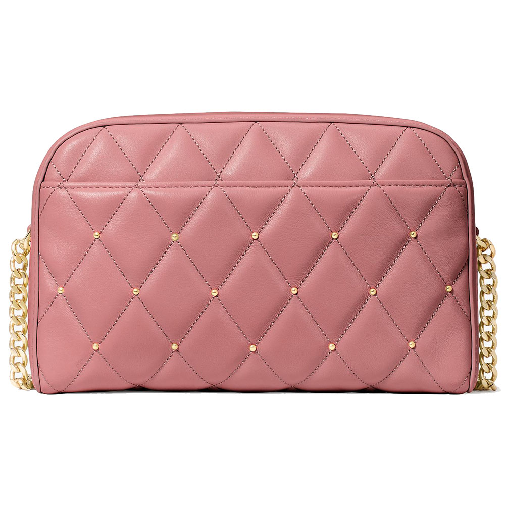 Kate Spade Carey Quilted Studded Chain Camera Bag Pomegranate # KL820