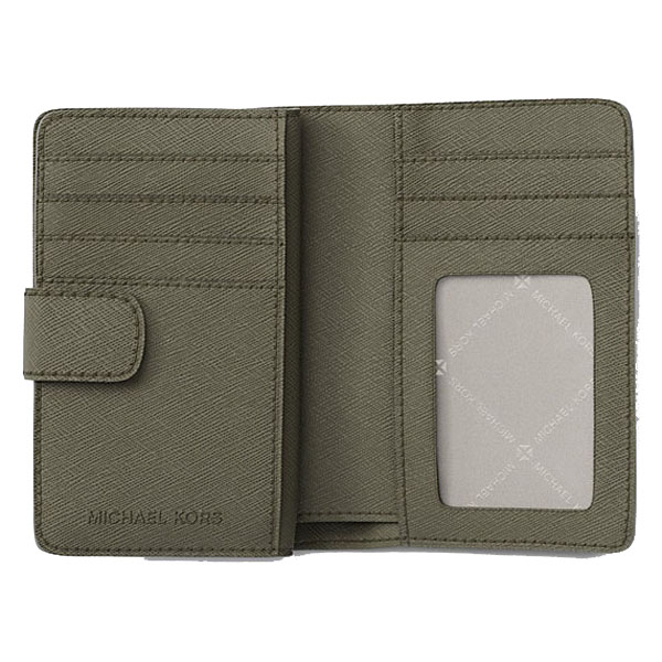 Michael Kors Medium Saffiano Leather Wallet Olive # 35R4STVF6L
