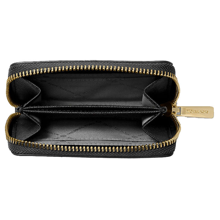Michael Kors Jet Set Travenuel Medium Saffiano Leather Wallet Black # 35H8GTVZ1L