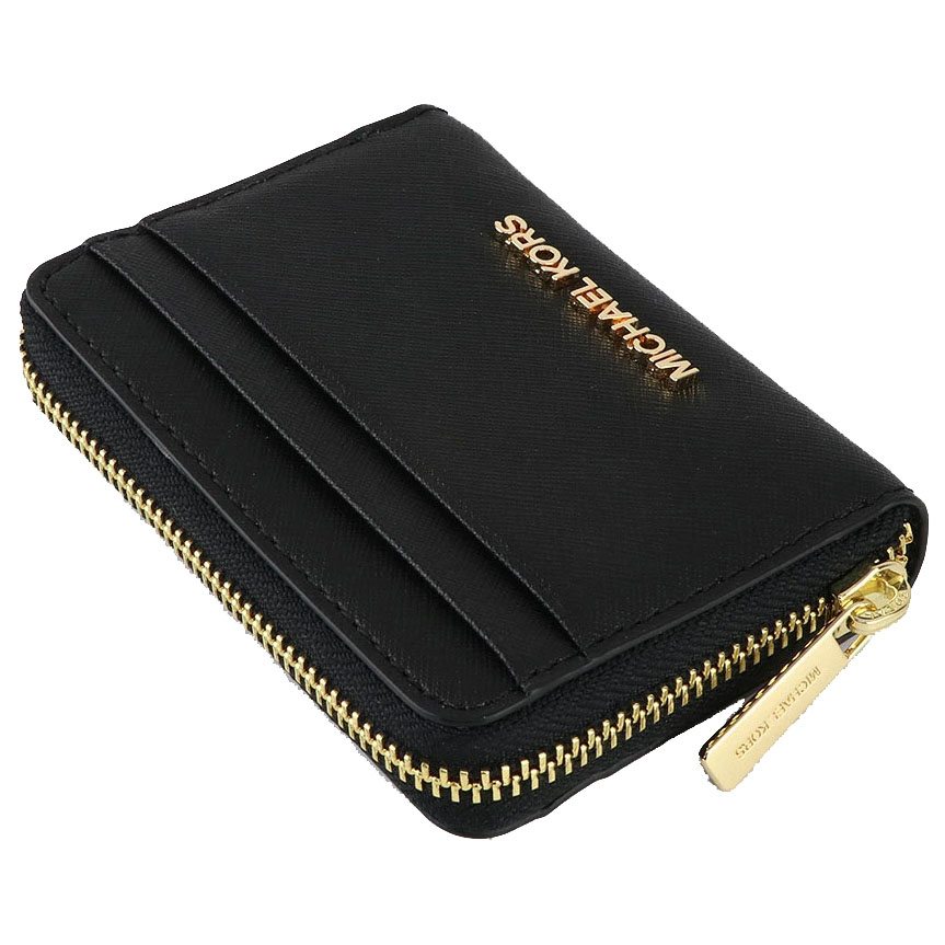 Michael Kors Jet Set Travenuel Medium Saffiano Leather Wallet Black # 35H8GTVZ1L