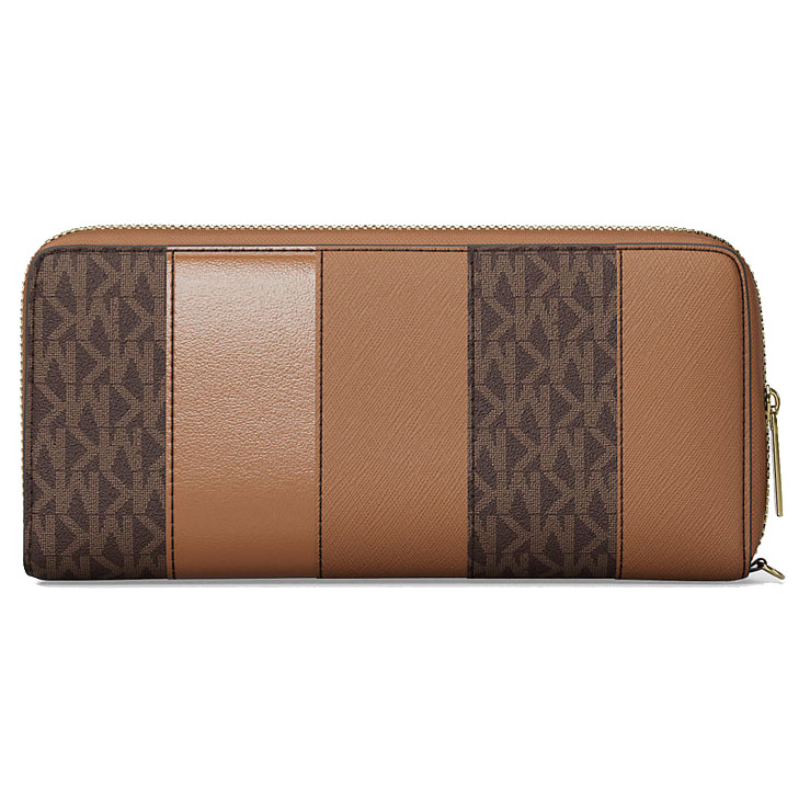 Michael Kors Jet Set Large Studded Patchwork And Signature Logo Continental Wallet Luggage Multi # 35T5GTVE7B