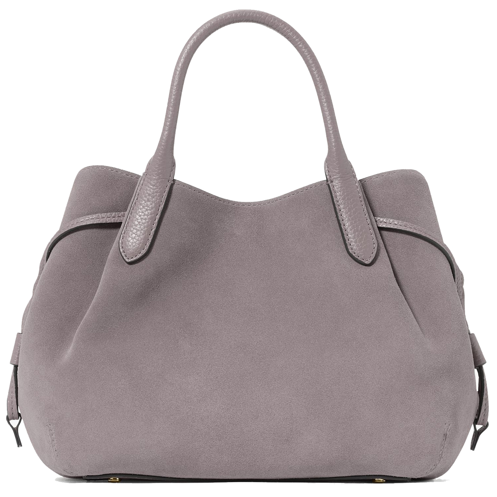 Kate Spade Dumpling Suede Small Satchel Hare Grey # KM141