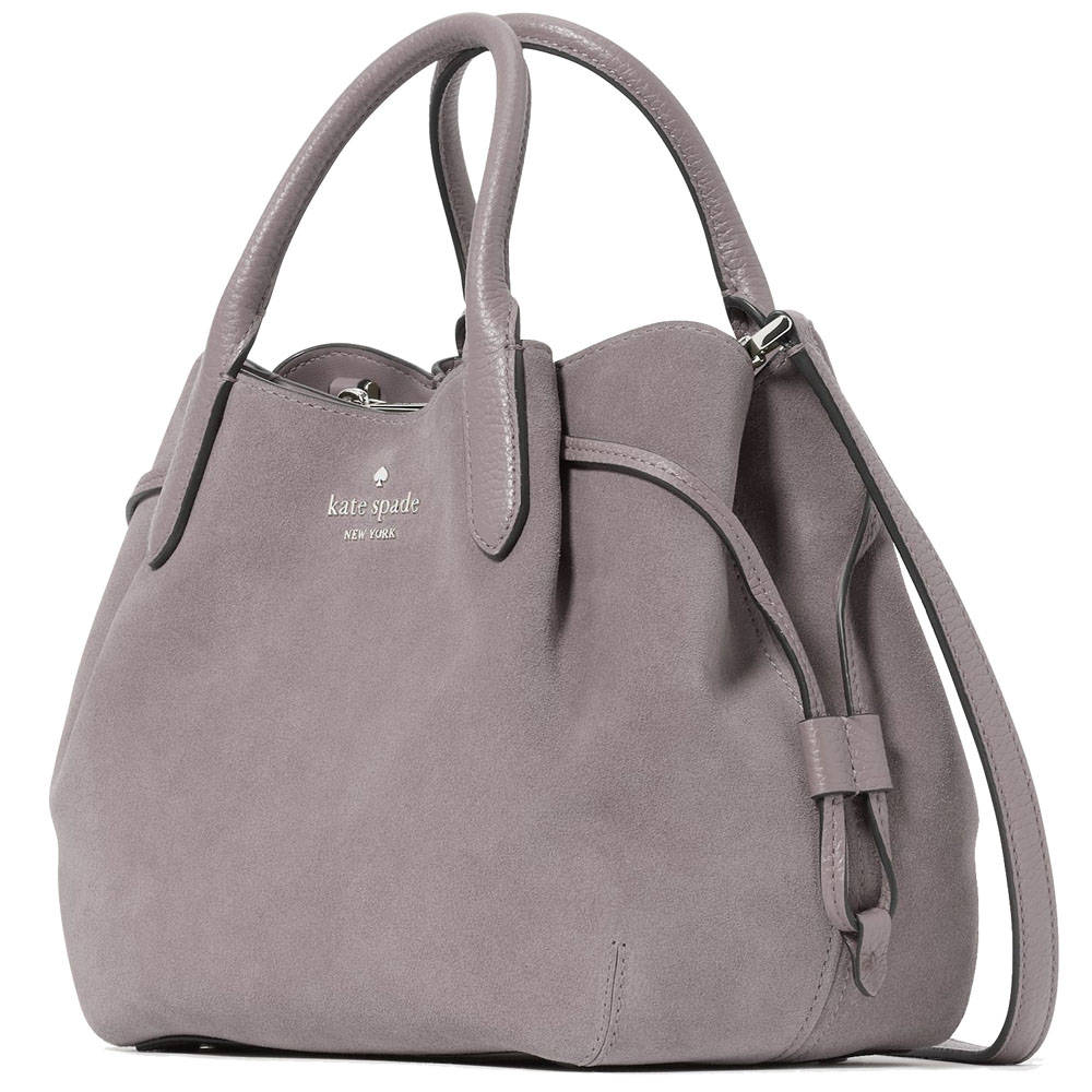 Kate Spade Dumpling Suede Small Satchel Hare Grey # KM141