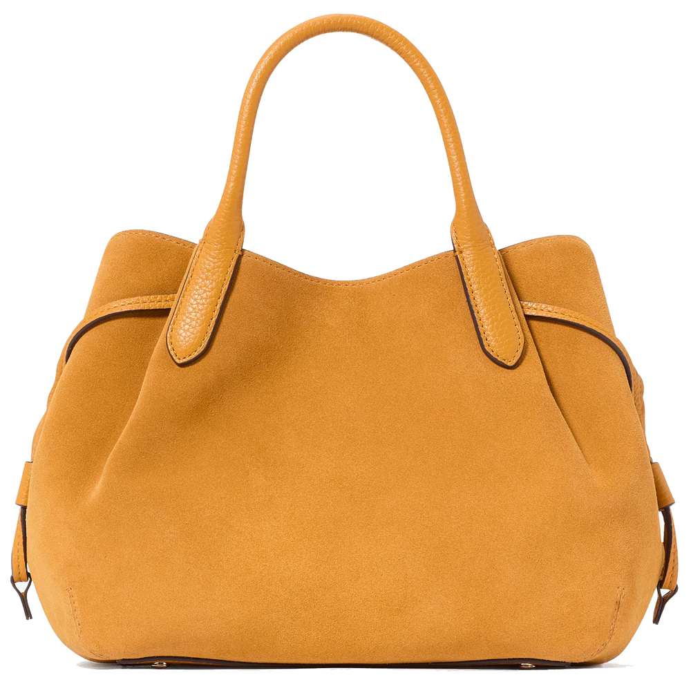 Kate Spade Dumpling Suede Small Satchel Squash Blossom # KM141