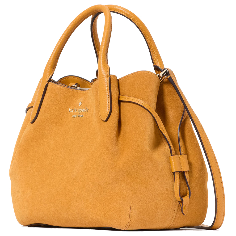 Kate Spade Dumpling Suede Small Satchel Squash Blossom # KM141