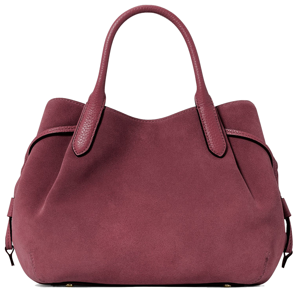 Kate Spade Dumpling Suede Small Satchel Dark Merlot # KM141