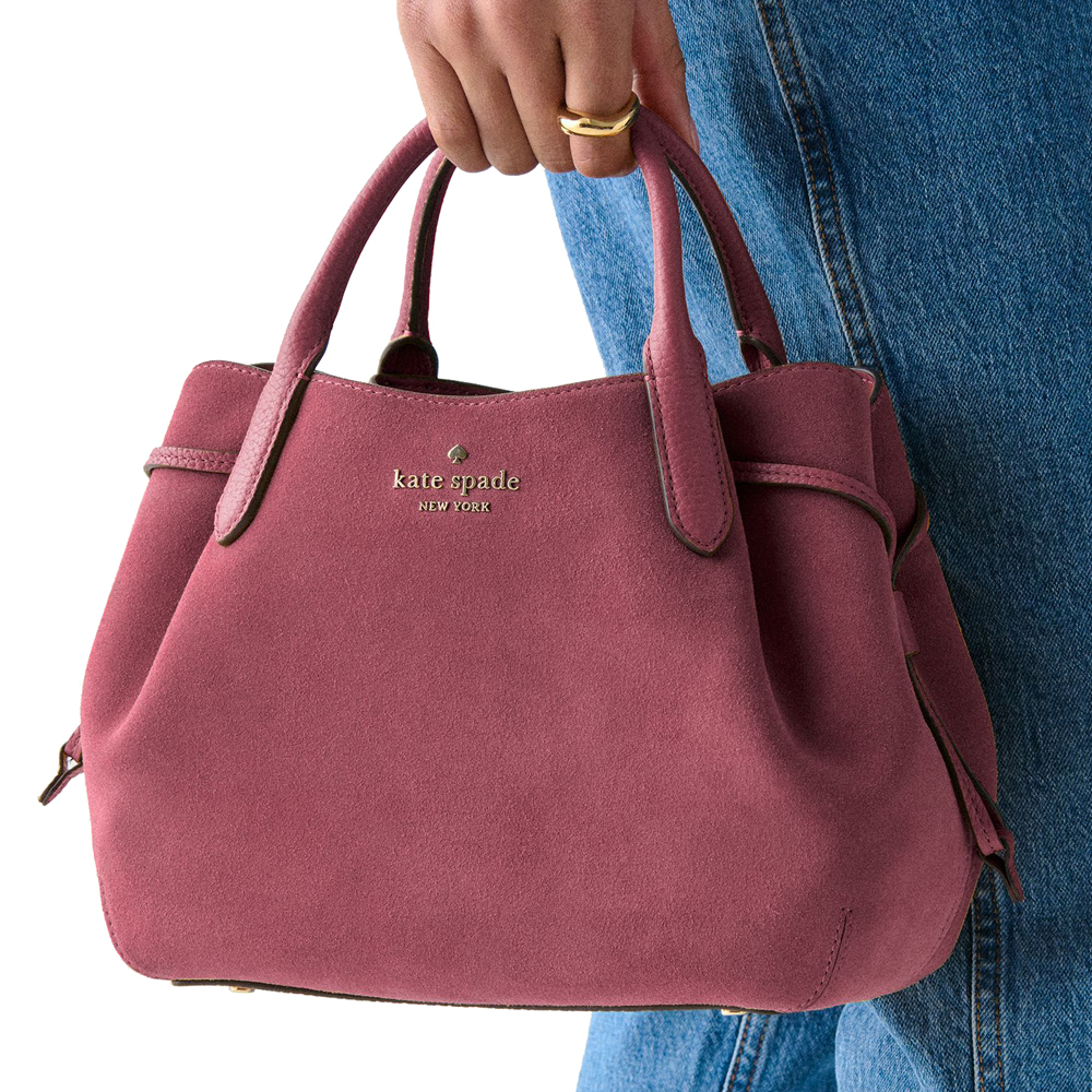 Kate Spade Dumpling Suede Small Satchel Dark Merlot # KM141