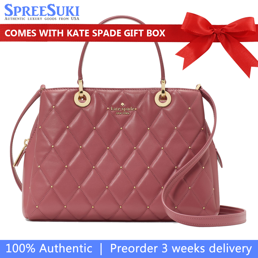 Kate Spade Carey Quilted Medium Sullivan Satchel Pomegranate # KL885