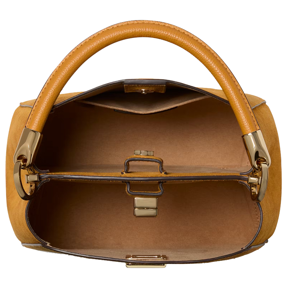 Kate Spade Phoebe Suede Small Top Handle Satchel Squash Blossom # KM143