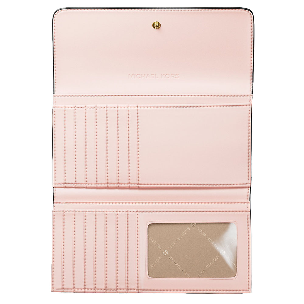 Michael Kors Jet Set Large Signature Logo Tri-Fold Wallet Pwd Blsh Mlt # 35S5GTVF3B