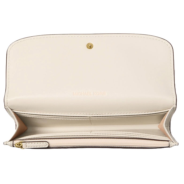 Michael Kors Hamilton Large Leather Continental Wallet Lt Cream # 35S5GHME9L