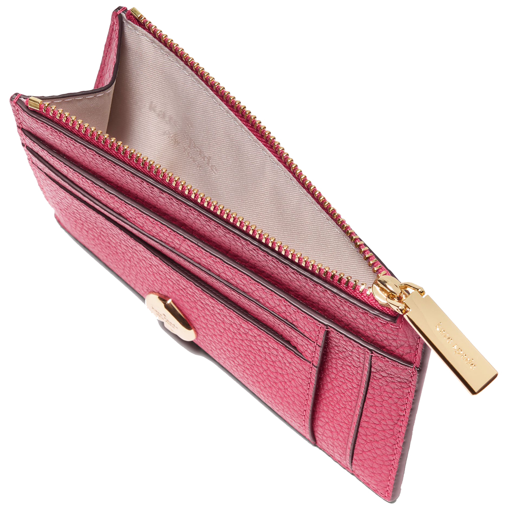 Kate Spade Kaya Large Slim Cardholder Rose Oil # KL837
