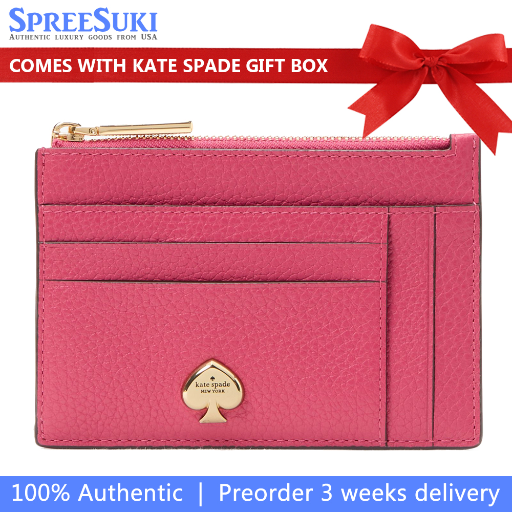 Kate Spade Kaya Large Slim Cardholder Rose Oil # KL837