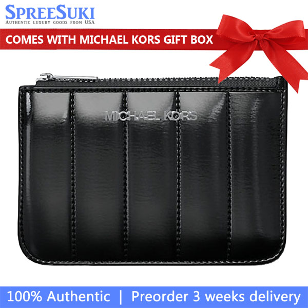 Michael Kors Jet Set Small Patent Coin Purse Black # 35T5STVP1A