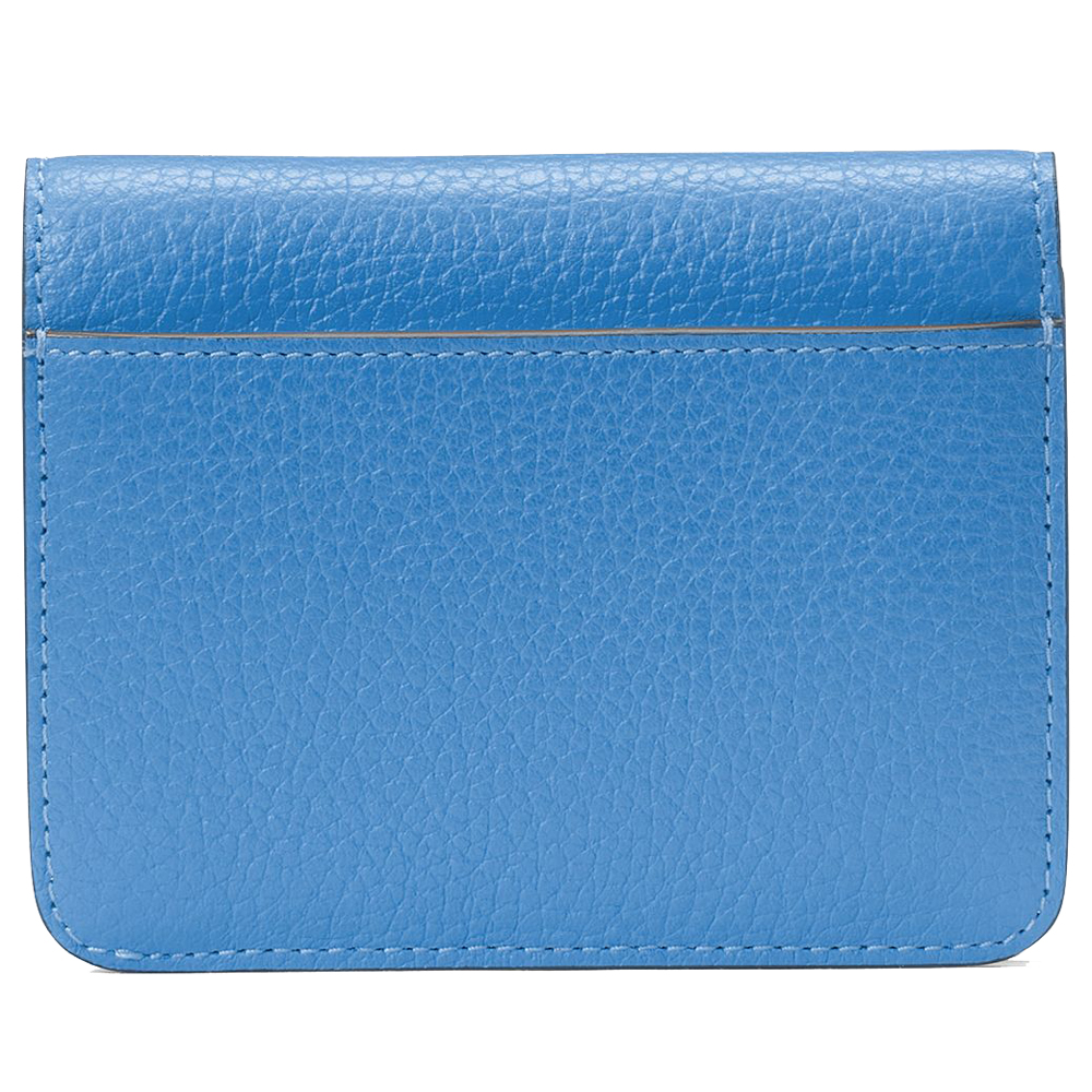 Kate Spade Small Wallet Lena Pebbled Leather Small Slim Bifold Wallet Tide Pool # KH788