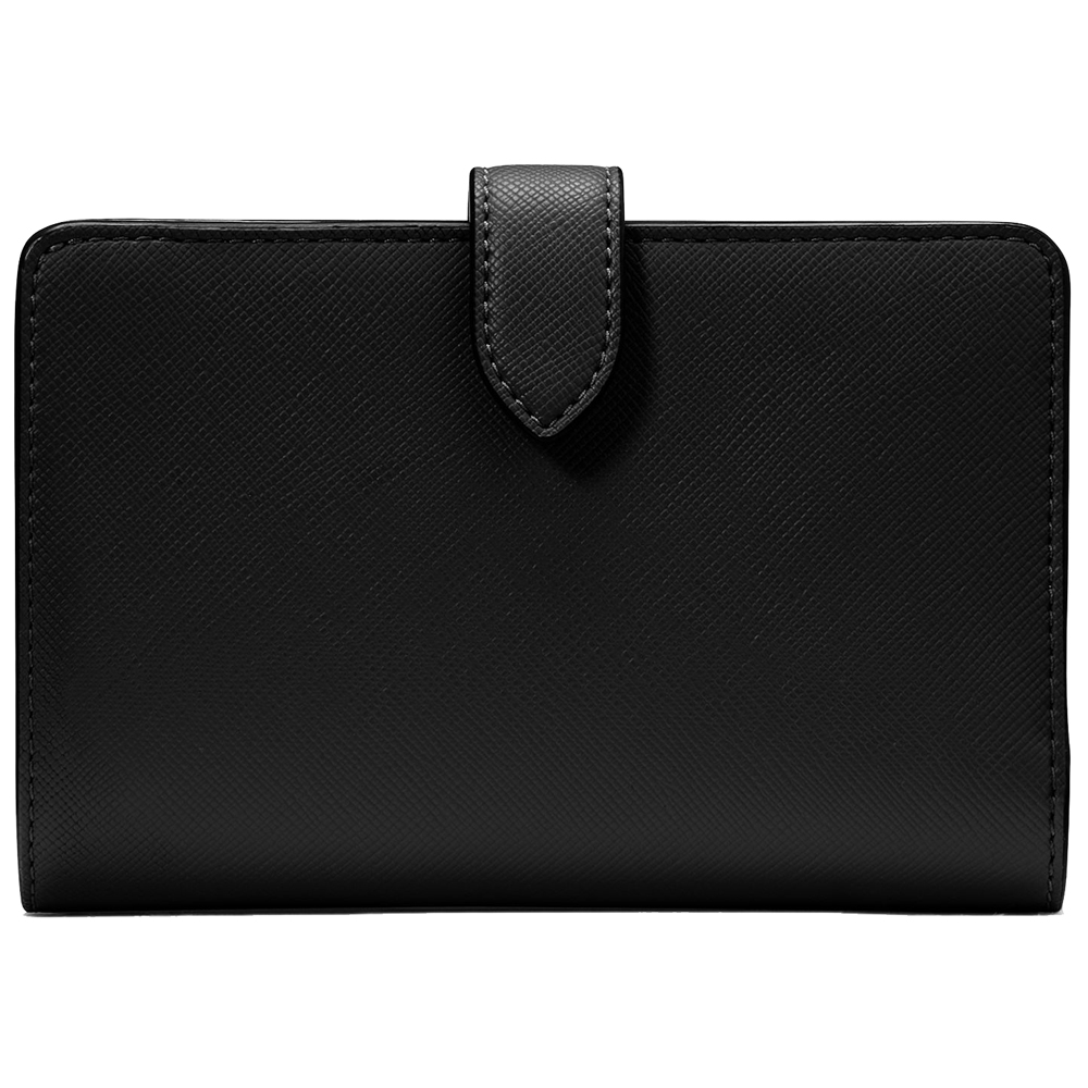 Kate Spade Medium Wallet Schuyler Saffiano Medium Compact Bifold Wallet Black # KG676