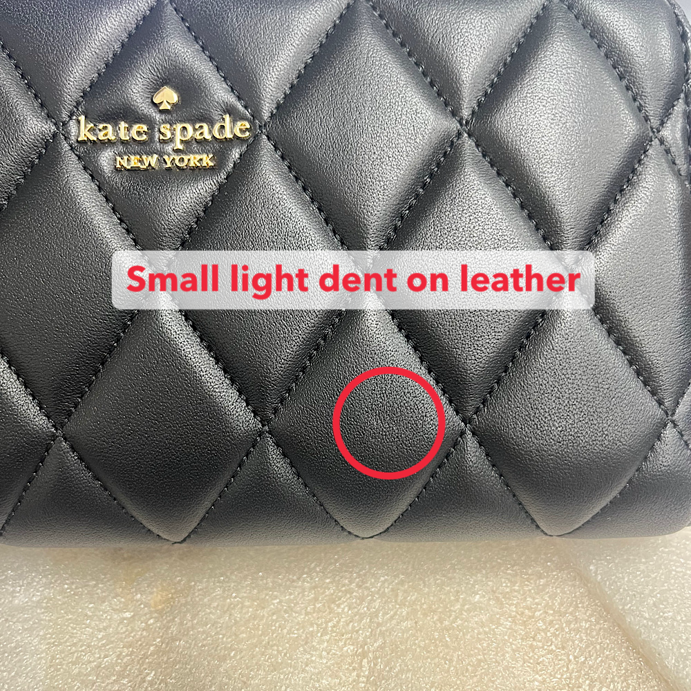 Kate Spade Long Wallet Carey Smooth Quilted Leather Wallet Black # KA590D1