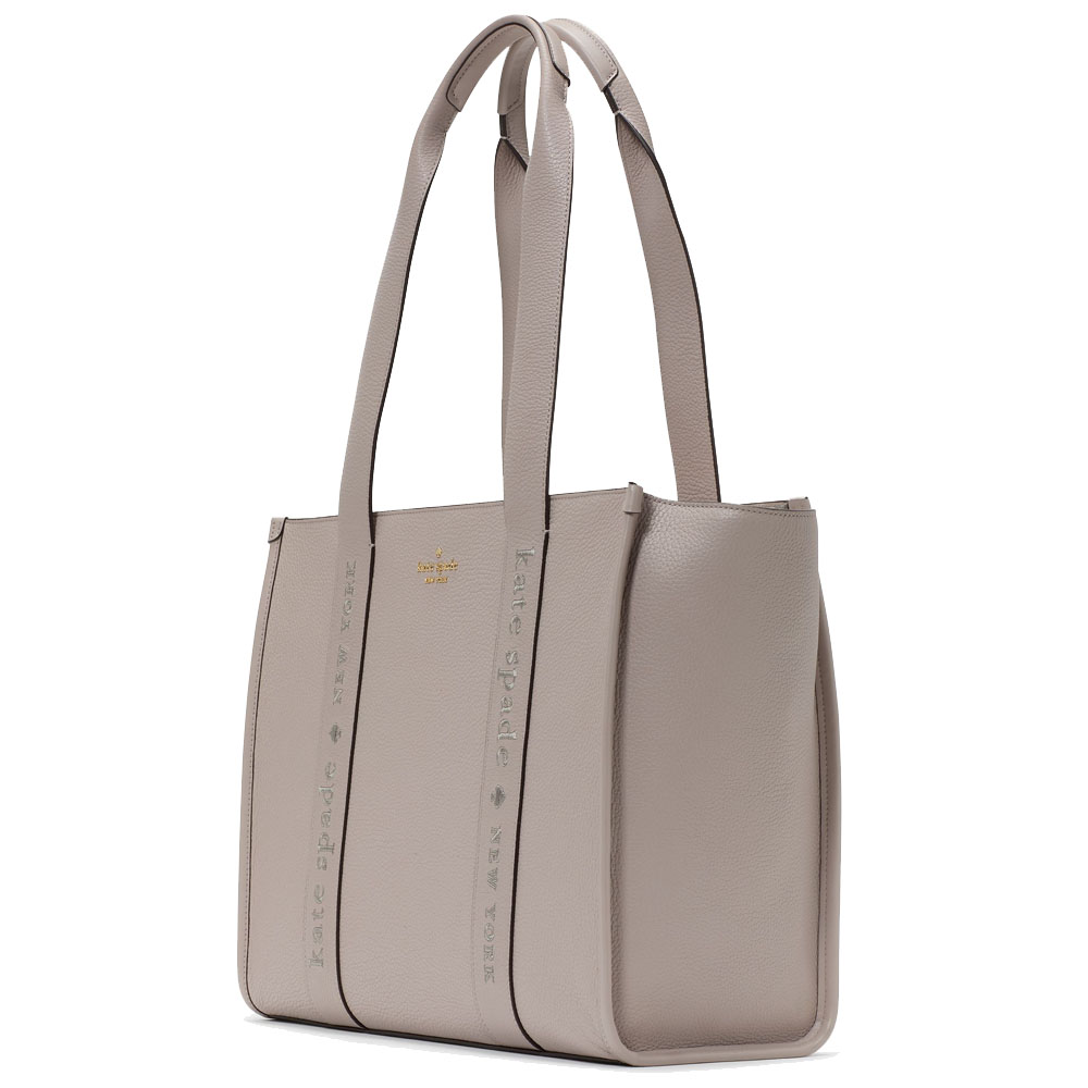 Kate Spade Kip Leather Large Tote Cozy Grey # KL937
