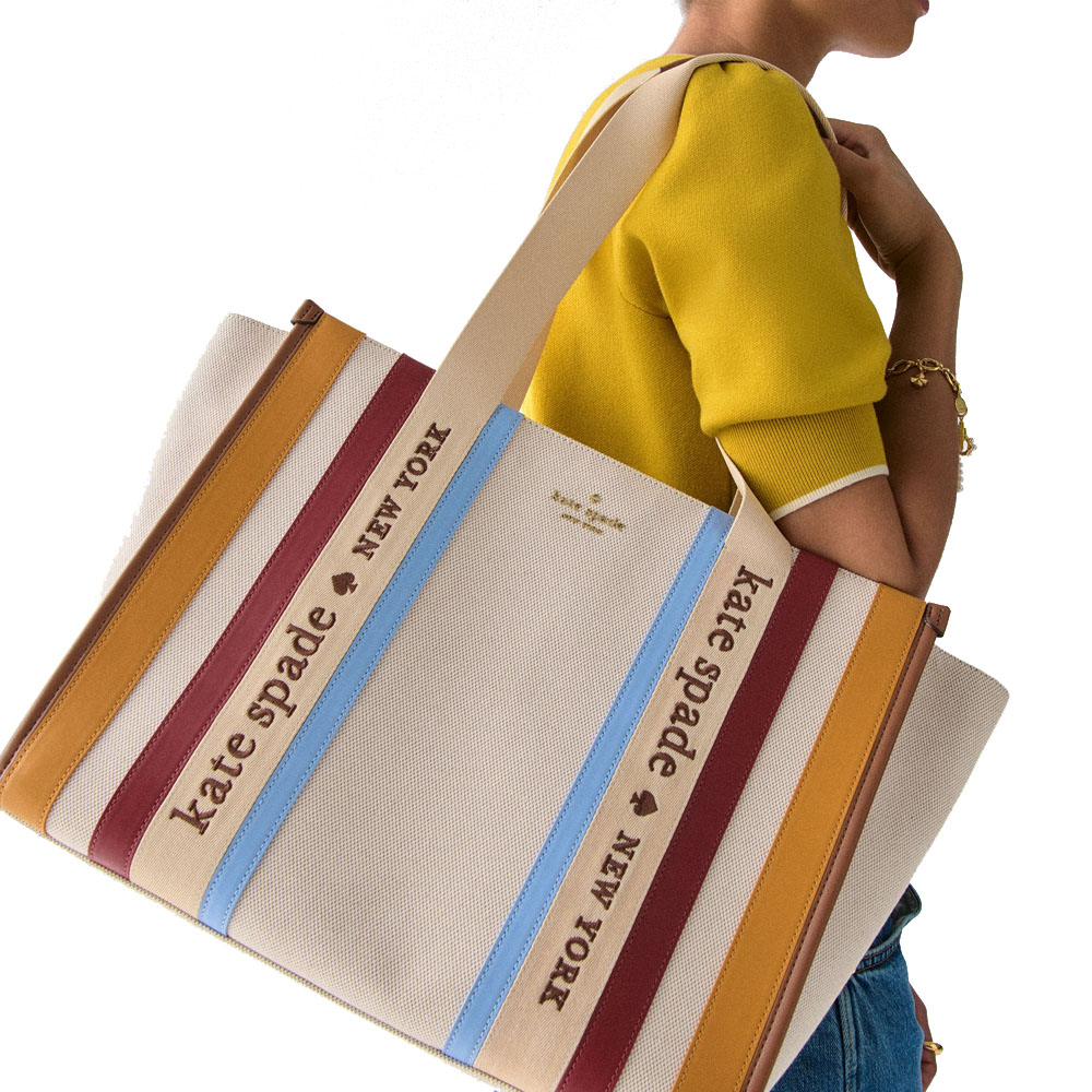 Kate Spade Kip Stripe Large Tote Multi # KL844