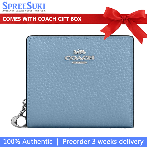 Coach Snap Wallet Silver Pool # CBO77
