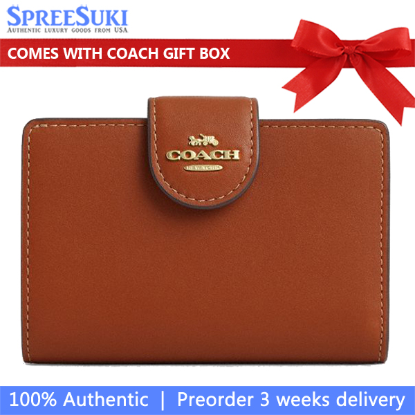 Coach Medium Corner Zip Wallet Tan # CBO32
