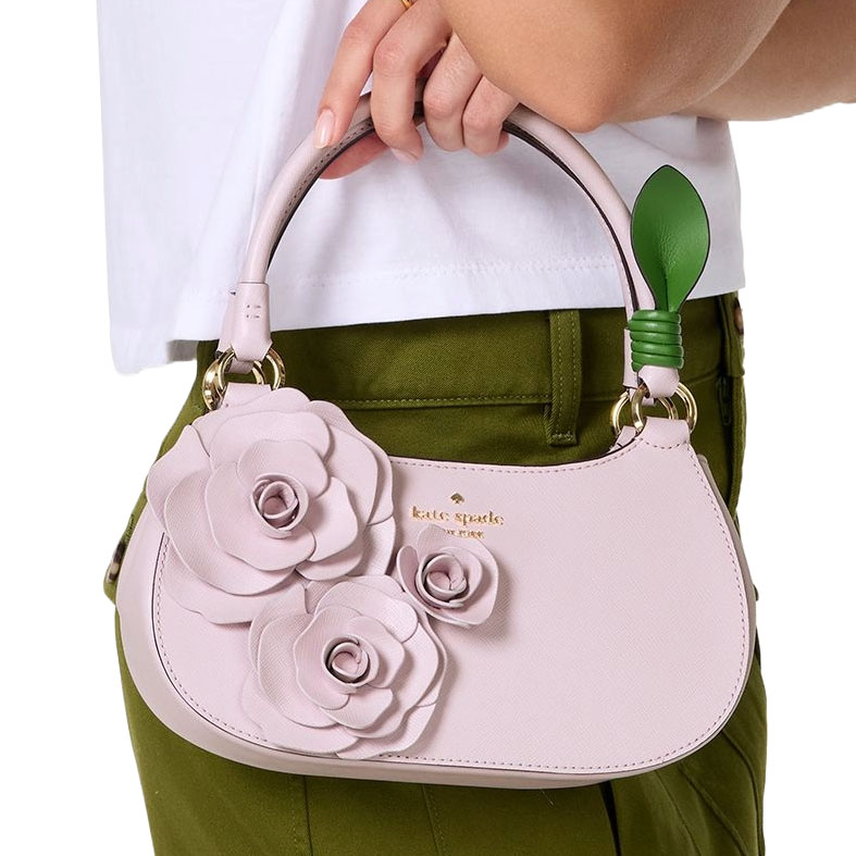 Kate Spade Flora Rose Shoulder Bag Pale Amethyst # KK970