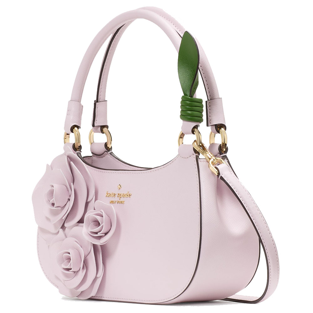 Kate Spade Flora Rose Shoulder Bag Pale Amethyst # KK970