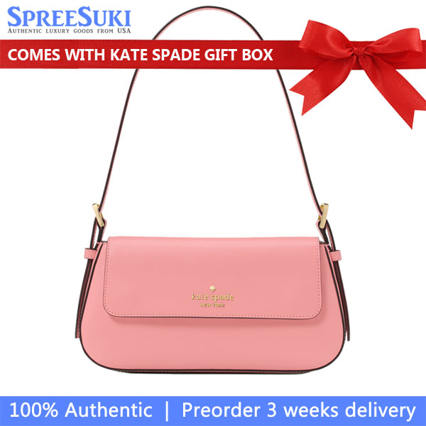 Kate Spade Madison Saffiano Leather Small Flap Shoulder Bag Terracotta Tile # KK952