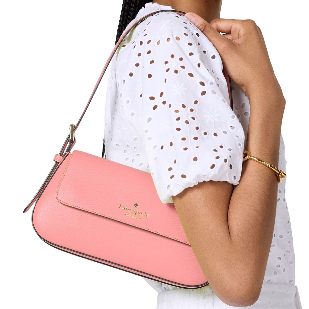 Kate Spade Madison Saffiano Leather Small Flap Shoulder Bag Terracotta Tile # KK952