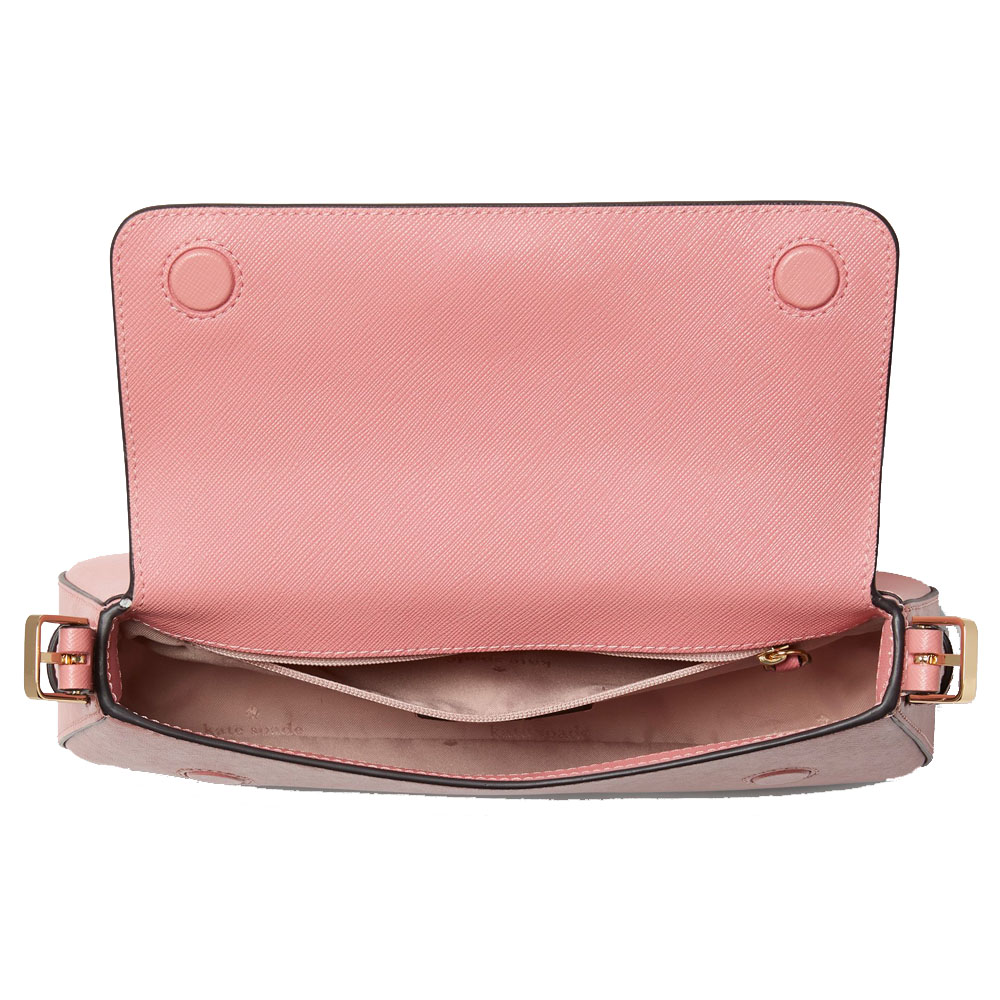 Kate Spade Madison Saffiano Leather Small Flap Shoulder Bag Terracotta Tile # KK952
