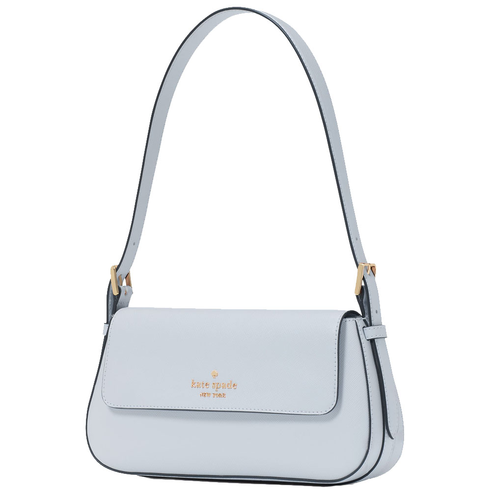 Kate Spade Madison Saffiano Leather Small Flap Shoulder Bag Watercolor Blue # KK952