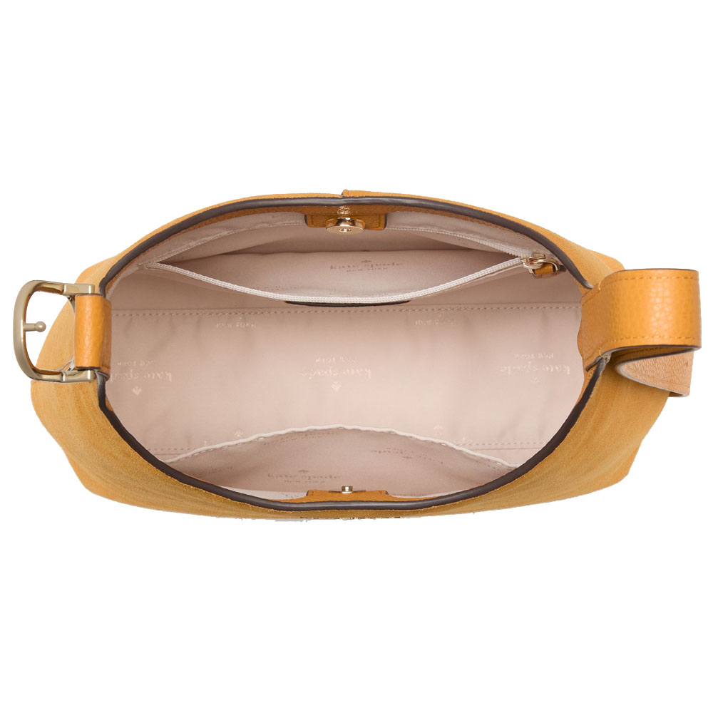 Kate Spade 454 Suede Small Shoulder Bag Squash Blossom # KM472