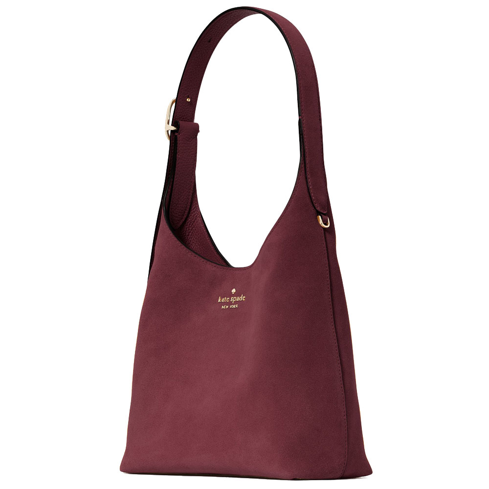 Kate Spade 454 Suede Small Shoulder Bag Dark Merlot # KM472