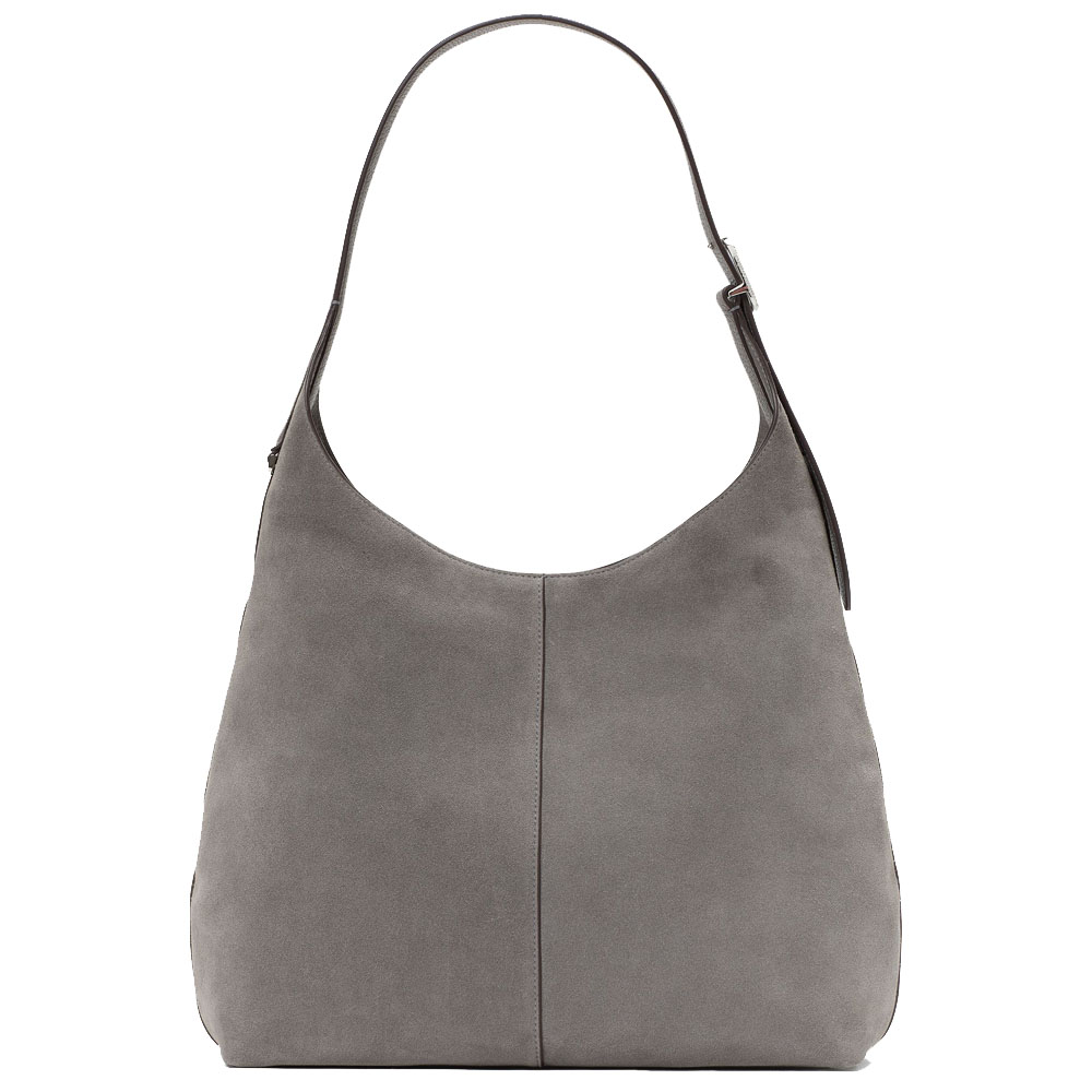 Kate Spade 454 Suede Large Shoulder Bag Hare Grey # KM151
