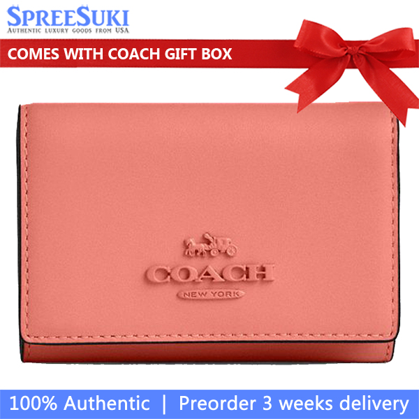 Coach Micro Wallet Bright Coral # CP260