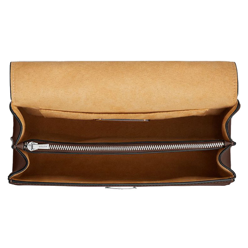 Coach Eliza Top Handle Bag Silver Maple # CT852