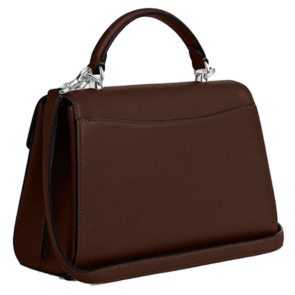 Coach Eliza Top Handle Bag Silver Maple # CT852