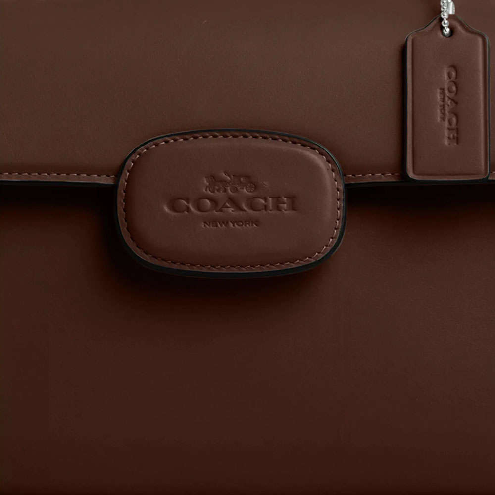 Coach Eliza Top Handle Bag Silver Maple # CT852